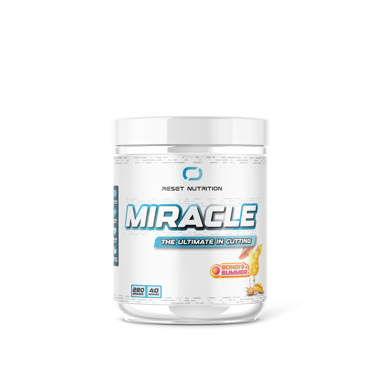 Reset Nutrition Miracle Thermogenic 40 serves Bondi Summer fat burner Australia