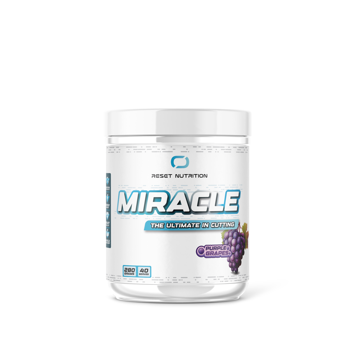 Reset Nutrition Miracle Thermogenic 40 serves Grape fat burner Australia